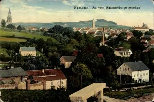 Ak Kamenz in Sachsen, Blick vom Bautznerberg