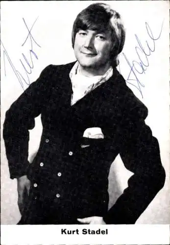 Ak Sänger Kurt Stadel, Portrait, Stimmenimitator, Autogramm