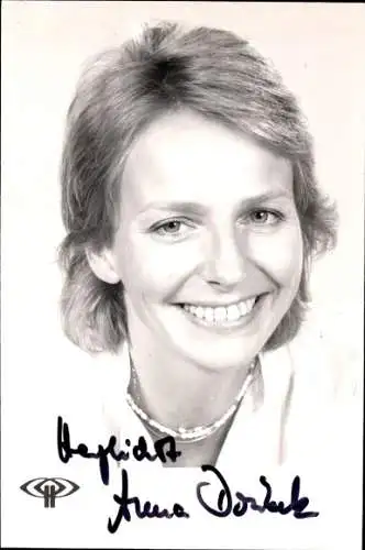 AK Schauspieler Anna Doubek, Portrait, Autogramm