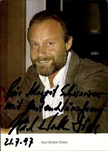Ak Schauspieler Karl Walter Diess, Portrait, Autogramm