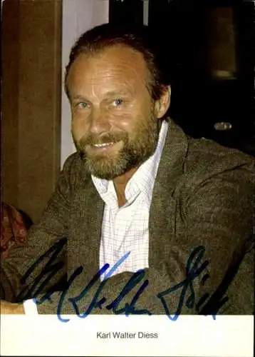 Ak Schauspieler Karl Walter Diess, Portrait, Autogramm