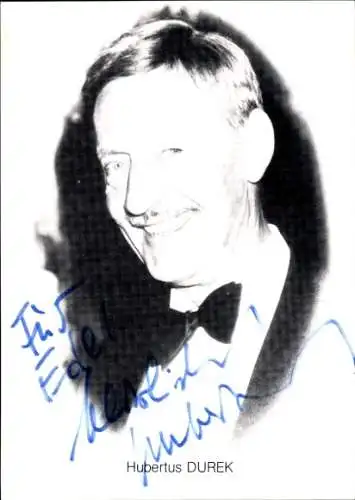 Ak Schauspieler Hubertus Durek, Portrait, Autogramm