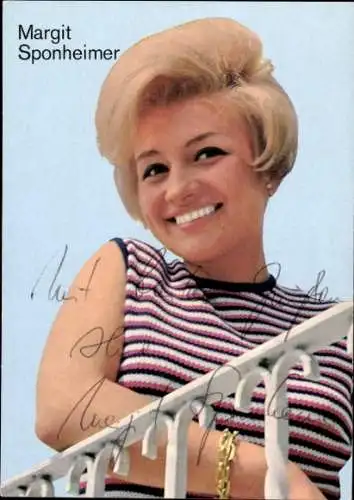 AK Sängerin Margit Sponheimer, Portrait, Autogramm