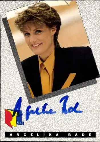 Ak Schauspielerin Angelika Bade, Portrait, RTL, Autogramm