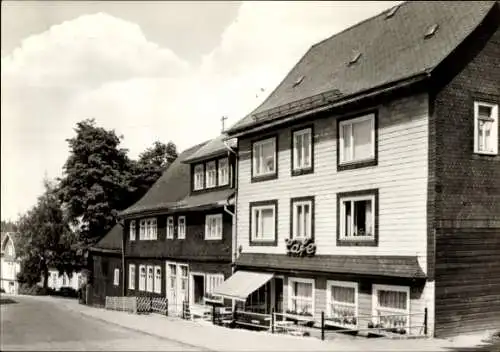 Ak Gehlberg Suhl Thüringen, Straßenpartie mit Cafe