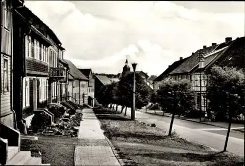 Ak Benneckenstein Oberharz, Oberstadt, Straßenpartie