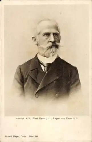 Ak Fürst Heinrich XIV Reuss j. L., Portrait