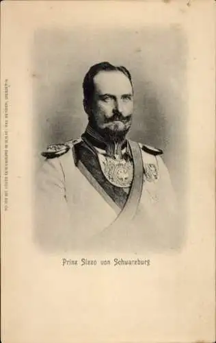 Ak Prinz Sizzo von Schwarzburg, Portrait