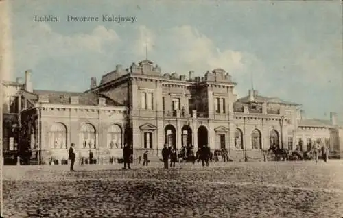 Ak Lublin Polen, Bahnhof