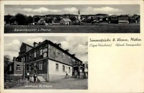 Ak Plothen in Thüringen, Gasthaus, Totalansicht