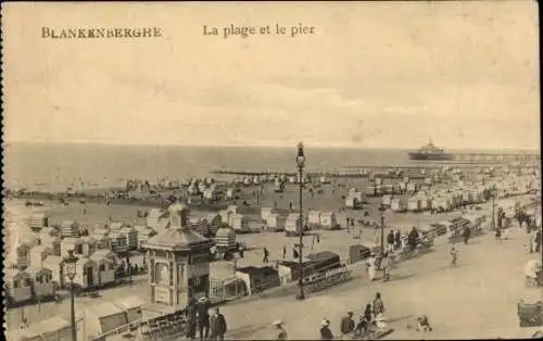 Ak Blankenberghe Blankenberge Westflandern, Strand, Pier