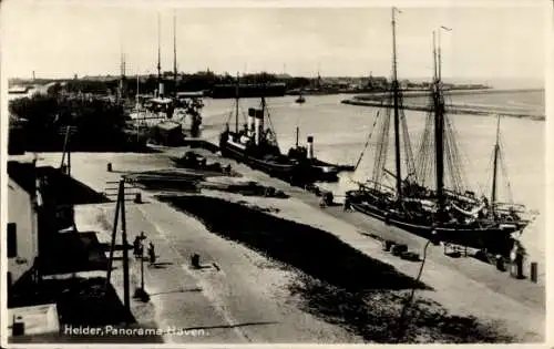 Ak Den Helder Nordholland Niederlande, Panorama, Hafen