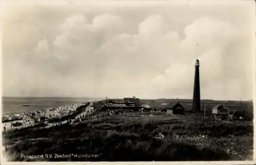 Ak Huisduinen Den Helder Nordholland Niederlande, Panorama, Leuchtturm