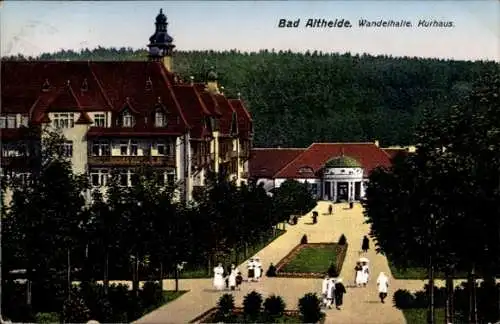 Ak Bad Altheide Schlesien, Wandelhalle und Kurhaus