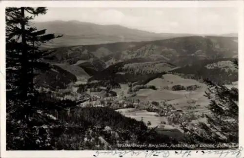 Ak Schlesien, Waldenburger Bergland, Ausblick vom Dürren Gebirge