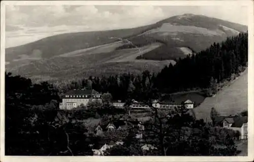 Ak Karpacz Górny Brückenberg Krummhübel Riesengebirge Schlesien, Genesungsheim B. V. A. Berlin