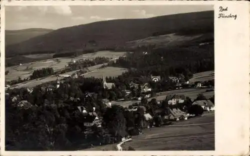 Ak Świeradów Zdrój Bad Flinsberg Schlesien, Gesamtansicht, Ausblick von der Buchenbaude