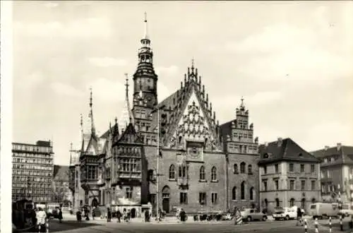 Ak Wrocław Breslau Schlesien, Rathaus