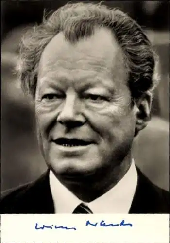 Maximum Ak Willy Brandt, Vorsitzender der SPD, Bundeskanzler, Porträt, Autogramm