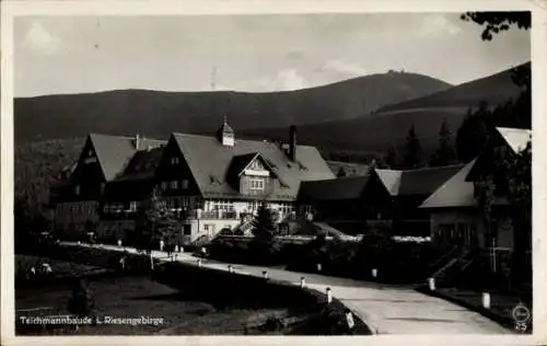 Ak Karpacz Krummhübel Riesengebirge Schlesien, Berghotel Teichmannbaude