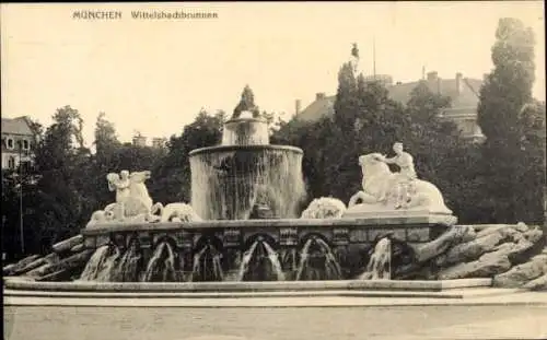 Ak München, Wittelsbachbrunnen