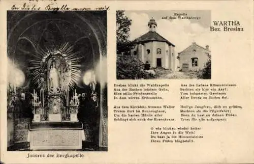 Ak Bardo Śląskie Wartha Schlesien, Inneres der Bergkapelle