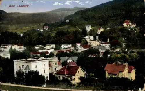 Ak Lądek Zdrój Bad Landeck Schlesien, Teilansicht