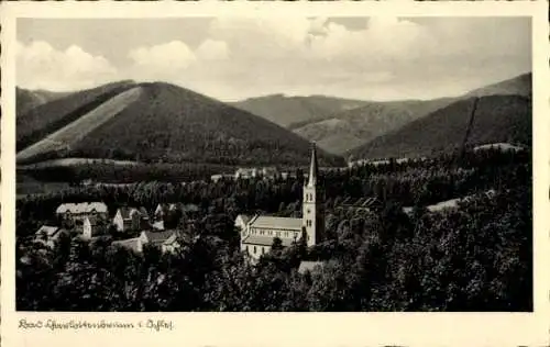 Ak Jedlina Zdrój Bad Charlottenbrunn Schlesien, Gesamtansicht