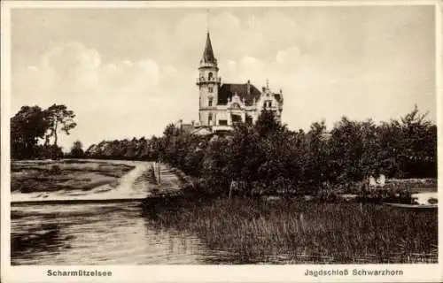 Ak Wendisch Rietz in der Mark, Schwarzhorn am Scharmützelsee, Jagdschloss