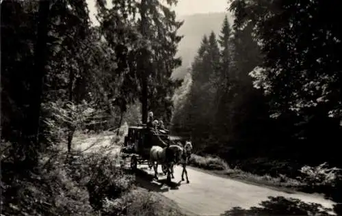 Ak Schwarzburg in Thüringen, Schwarzatal, Kutsche