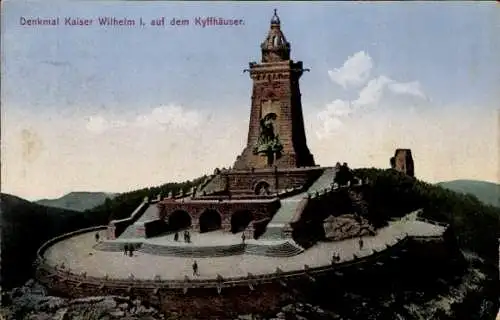 Ak Steinthaleben Kyffhäuserland in Thüringen, Kyffhäuser, Kaiser Wilhelm Denkmal