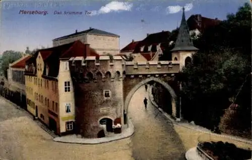 Ak Merseburg an der Saale, Krummes Tor