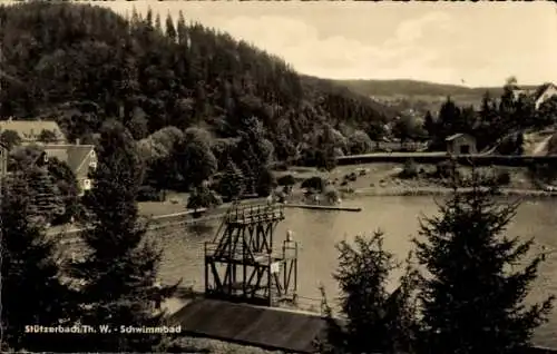 Ak Stützerbach Ilmenau Thüringer Wald, Schwimmbad, Sprungturm