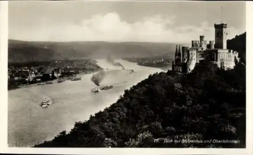 Ak Stolzenfels Koblenz am Rhein, Oberlahnstein, Panorama