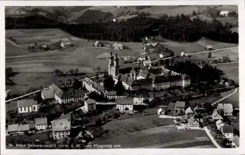 Ak St. Peter im Schwarzwald, Luftbild, Gesamtansicht