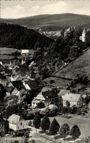 Ak Luftkurort Bilstein Lennestadt Sauerland, Teilansicht des Ortes, Hügel, Allee