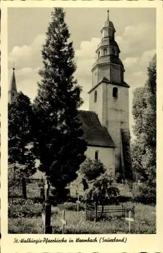 Ak Wormbach Schmallenberg im Sauerland, St. Walburgis-Pfarrkirche