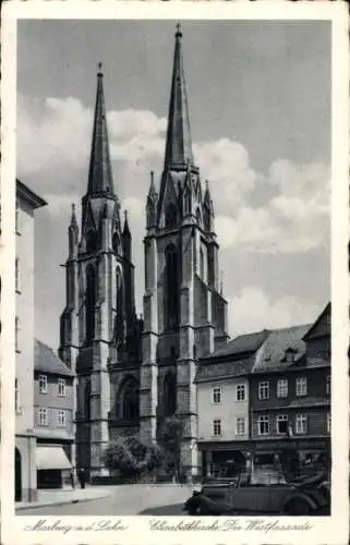 Ak Marburg an der Lahn, Elisabethkirche, Westfassade