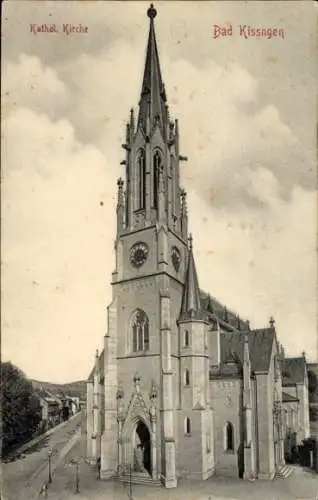 Ak Bad Kissingen Unterfranken Bayern, katholische Kirche