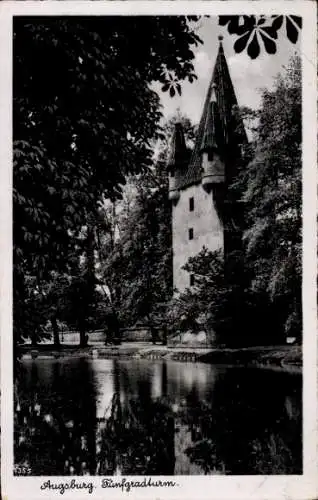 Ak Augsburg in Schwaben, Fünfgradturm