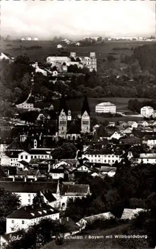 Ak Eichstätt in Oberbayern, Panorama, Willibaldsburg