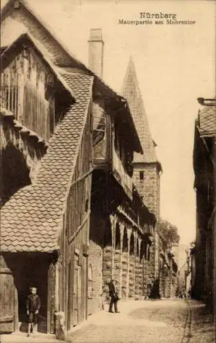 Ak Nürnberg in Mittelfranken, Mauer, Mohrentor