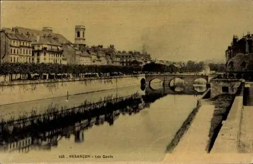 Ak Besançon Doubs, Les Quais