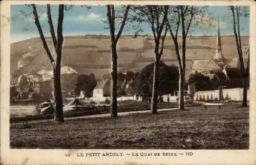 Ak Petit Andely Eure, Quai de Seine