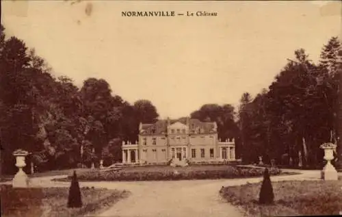 Ak Normanville Eure, Schloss, Garten