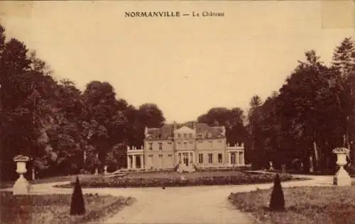 Ak Normanville Eure, Schloss, Garten