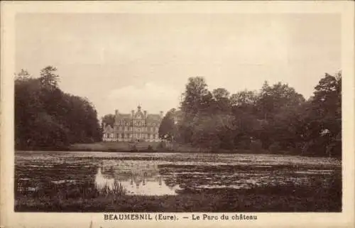 Ak Beaumesnil Eure, Parc du chateau