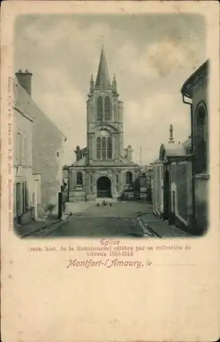 Ak Montfort l'Amaury Yvelines, vue générale de l'Eglise