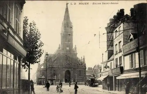 Ak Rouen Seine Maritime, Kirche St. Sever