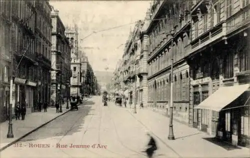 Ak Rouen Seine Maritime, Rue Jeanne d'Arc